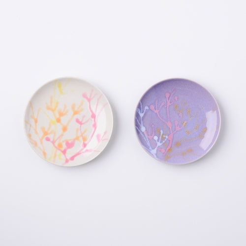 珊瑚プレート ホワイト×パープル